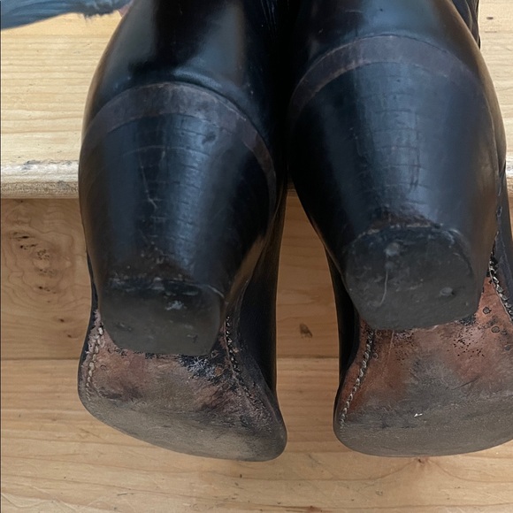 Boulet|Vintage |Black/Silver |Stitched Detailed |Western |Cowboy Boots |Size 7.5 - Picture 9 of 16